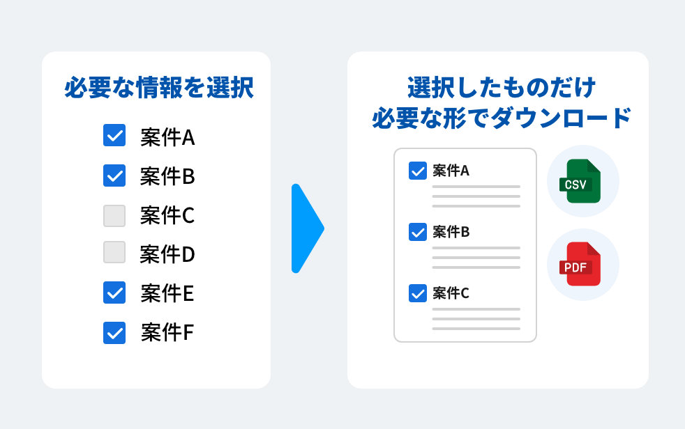 案件情報ダウンロードの画像